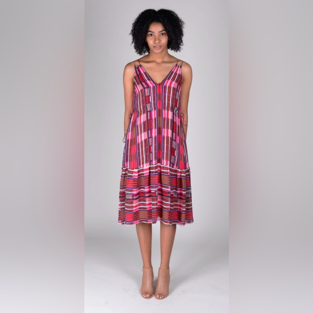 LN $595 WOMENS 4 6 SMALL MEDIUM (bust 36”) APIECE APART DAPHNE SILK MIDI DRESS